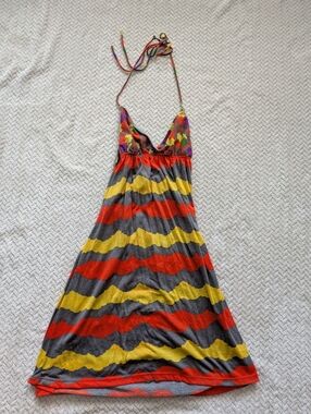 Wet Seal Striped Mini Halter Dress